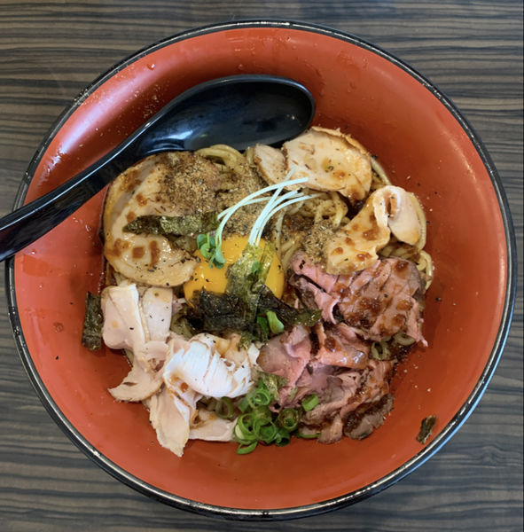 「肉肉まぜそば　こってり醤油」@肉麺ひだまり庵の写真