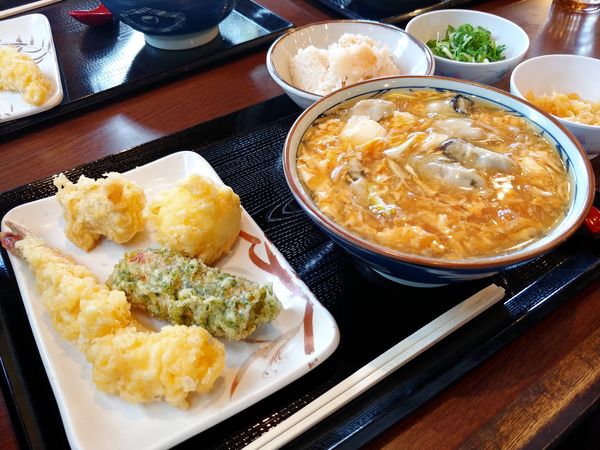 「牡蠣たまあんかけ」@丸亀製麺 西宮店の写真