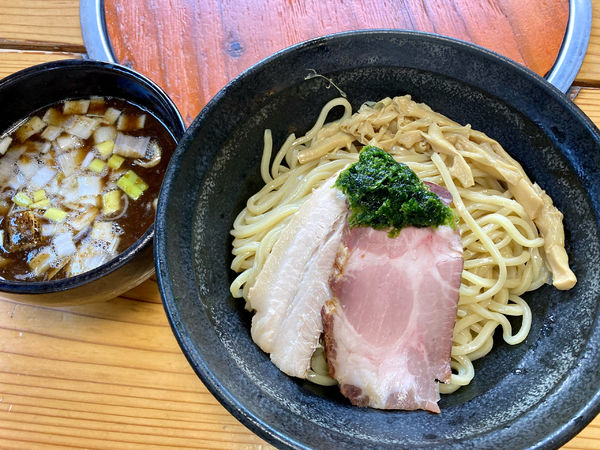 「和風鶏白湯つけそば」@はりけんラーメン 南店の写真