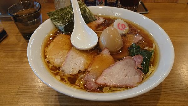 「焼豚麺大盛り タマゴ」@白河中華そば こすがの写真