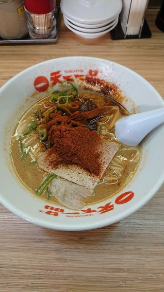 「瀬戸節ラーメン+赤ん粉3辛」@天下一品 岡山大供店の写真
