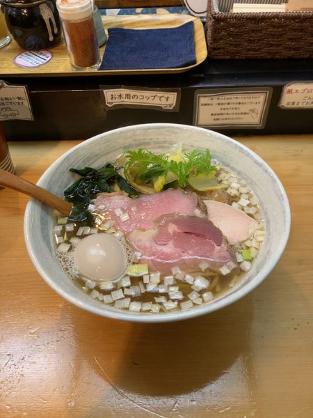 「いりこそば　味玉付」@讃岐ラーメン 香麦の写真