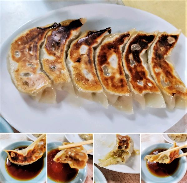 「餃子(6個)　420円」@弥生亭の写真