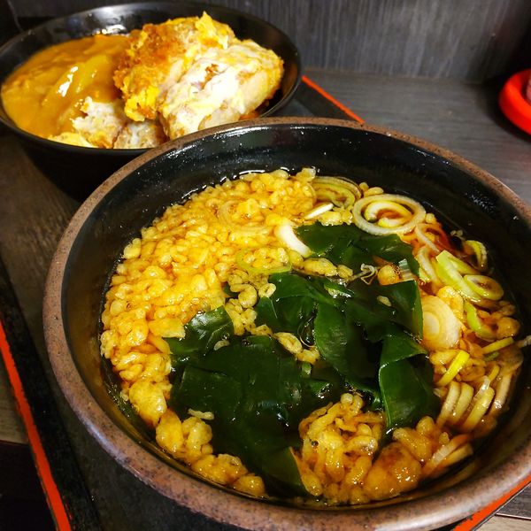 「かつ丼セット（￥750）＋カレールー（クーポン）」@ゆで太郎 大井町店の写真