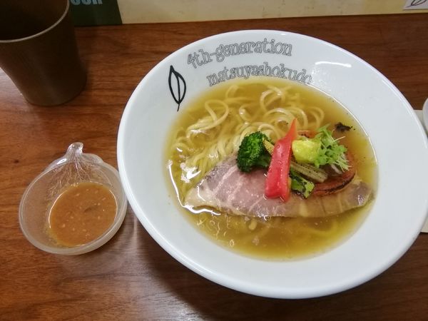 「(限定)ちょっぴり洋風中華そば+α」@4代目松屋食堂の写真