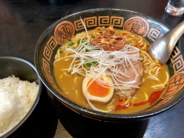 「カレーヌードル（半ライス付き） 891円」@火門拉麺の写真