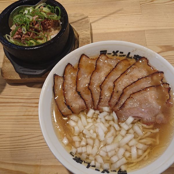 「オニバラ白850円、コゲ200円、フライドチキン100円」@ラーメンムギュvol.1 本店の写真