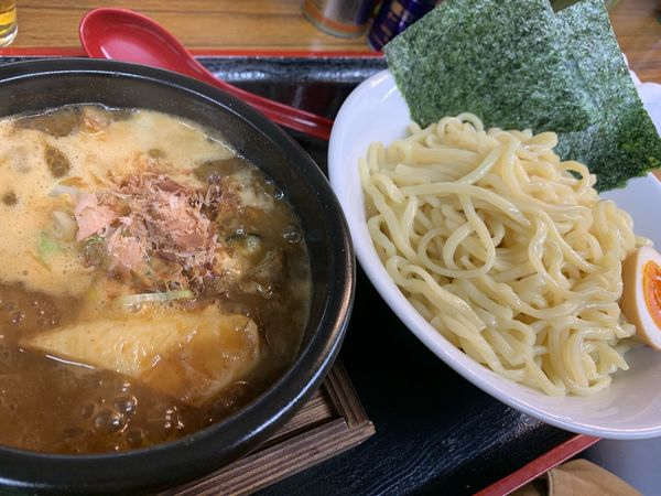 「魚介つけ麺海鮮盛り　麺大盛り」@魚介つけ麺 うねりの写真