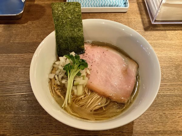 「【数量限定】山椒塩そば +炙りチャーシュー丼」@中華そば 麺壁九年 本店の写真