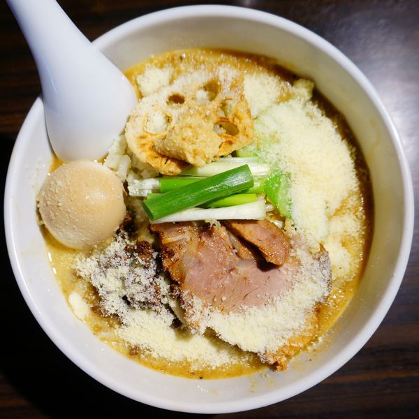 「ベジ味噌＋チーズ増し＋半熟煮卵」@麺や 豊の写真