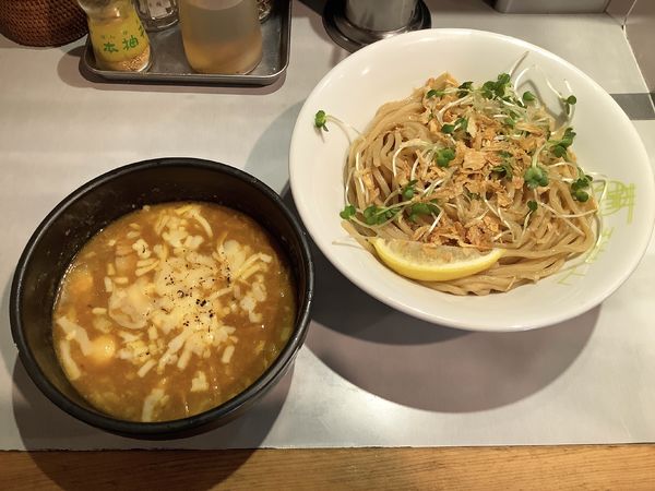「焦がしチーズのカレーつけ麺（無料：中盛）」@中華蕎麦 瑞山（ZUIZAN）の写真