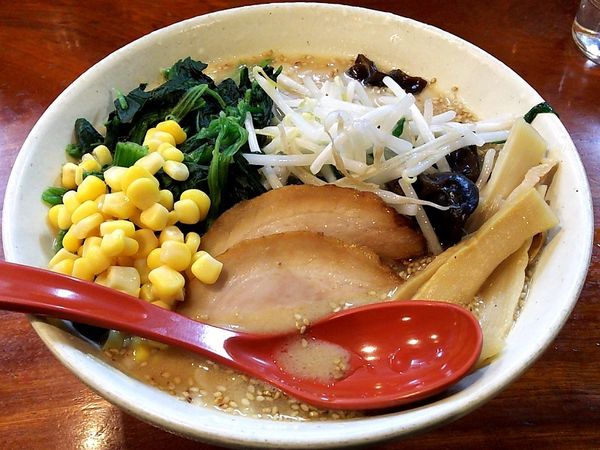 「おみそ大盛+れん草増し」@我流らーめん 心瀧の写真