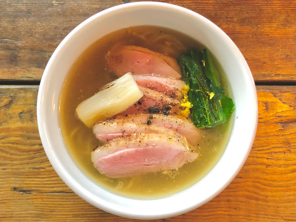 「★＜限定＞合鴨の中華そば(塩)🍜¥1,200」@麺処 図鑑の写真