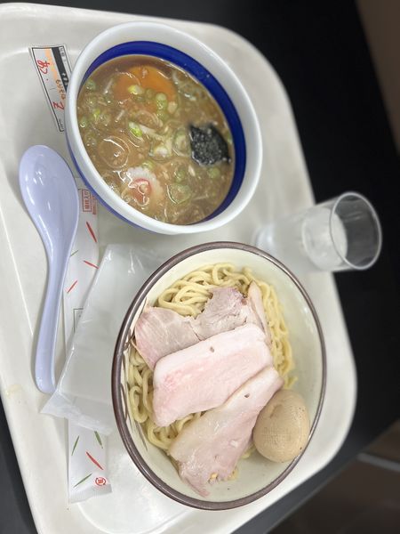 「あつもりそば(並1杯)901円＋西武限特製トッピング350円」@中華蕎麦とみ田 西武池袋本店 新春味の逸品会の写真