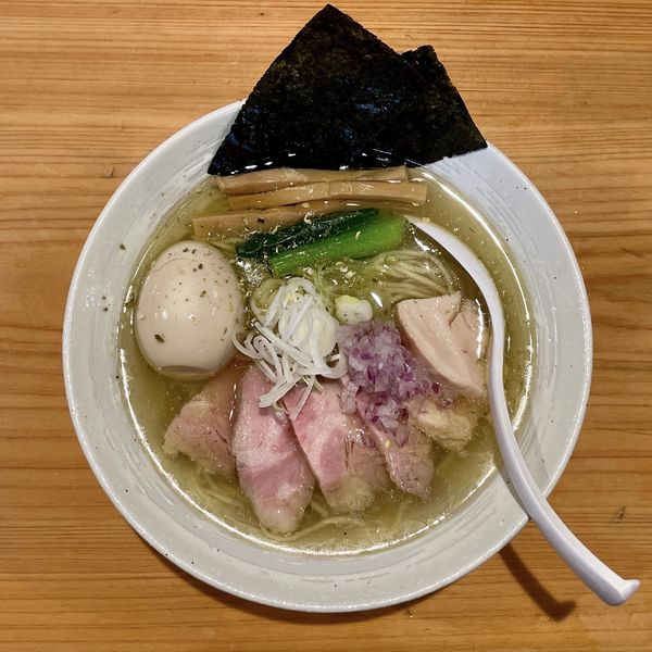 「特製塩らぁ麺＋チャーシューごはん」@麺屋 さくら井の写真