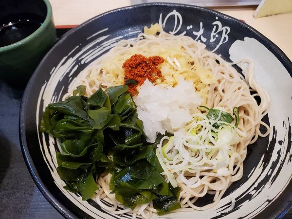 「朝そば鬼おろし・わかめ変更・冷」@ゆで太郎 関内羽衣町店の写真