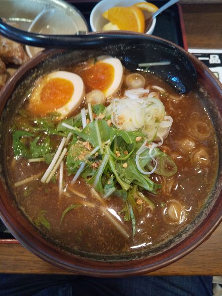 「拘り!ネギ味噌らーめん（味玉付き）」@蔵出し味噌らーめん 九頭馬の写真
