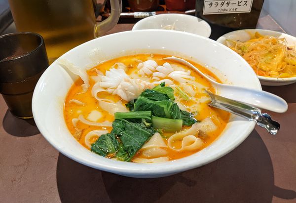 「海鮮刀削麺」@陳家私菜 新宿店の写真