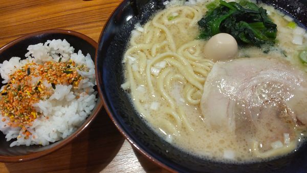 「塩ラーメン、麺やわらかめ550円（毎月11日）」@横浜家系ラーメン 横浜道 野田蕃昌店の写真
