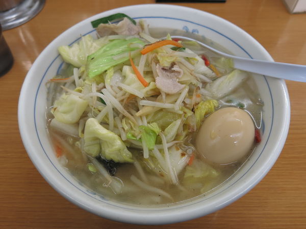 「野菜タンメン(クーポン使用で味玉無料)：500円」@福しん 上野駅前店の写真