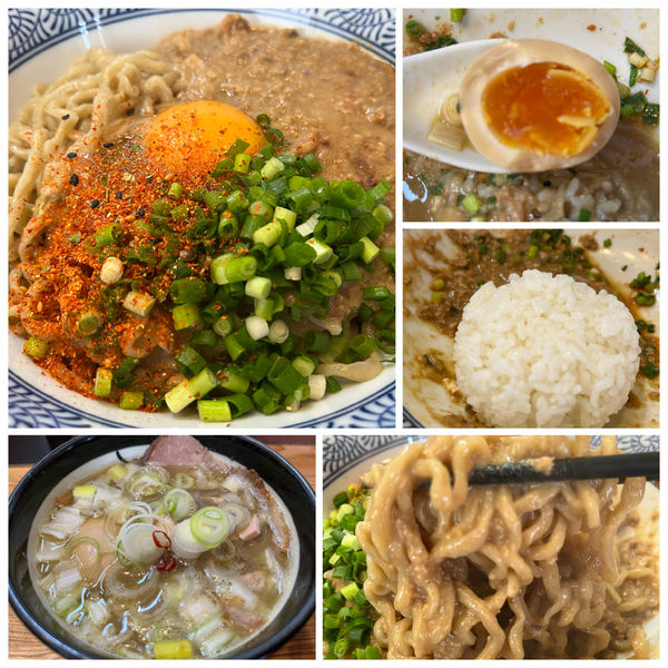 「【限定】牡蠣味噌かま玉つけそば 1040円+追い飯 50円」@中華そば専門 とんちぼの写真