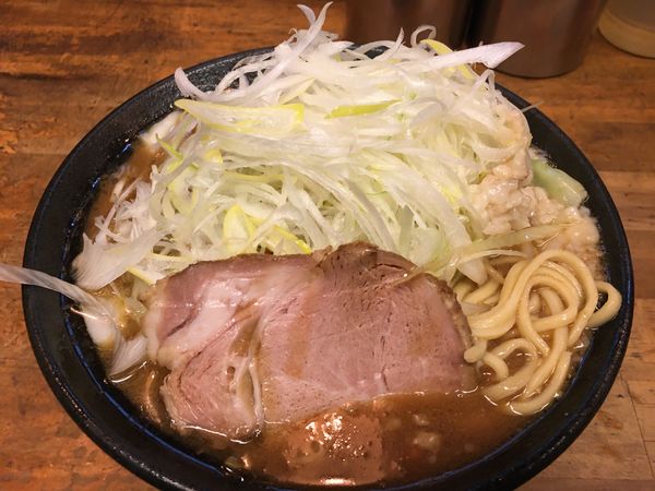 「【限定】味噌＋白ネギ」@家系ラーメン 傳助の写真