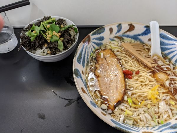 「特製塩ラーメン＆醤油ラーメン＆お茶漬けセット」@自家製麺SHINの写真
