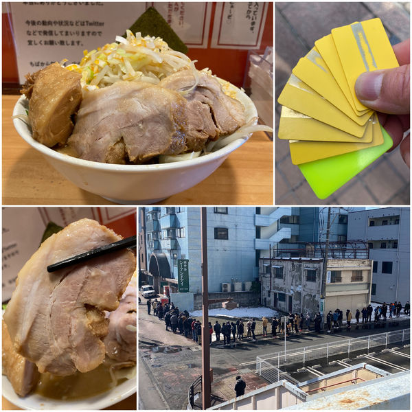 「らーめん豚1枚入り(野菜ニンニクネギラー油)＋豚券」@ちばから 郡山店の写真