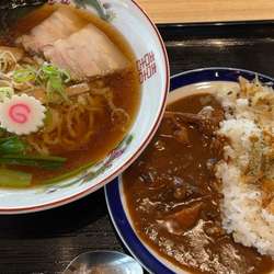 手揉みラーメン カレーセット