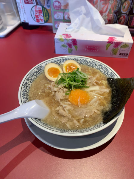 「Bランチ（肉そば、餃子3.小ライス）＋煮卵」@丸源ラーメン 福岡那珂川店の写真