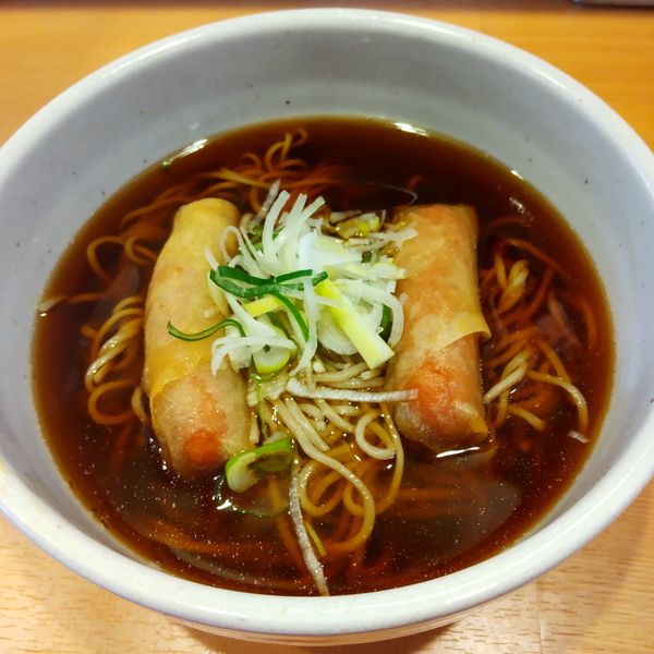 「パリパリ！！シャウそば（￥450）」@そば・うどん自家製麺 まる美の写真