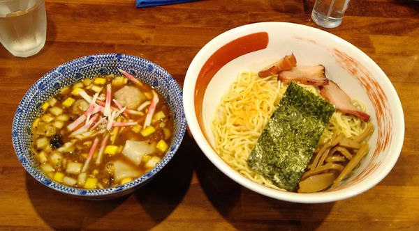 「カレーワンタンつけそば(中盛)【限定】」@麺屋 悠の写真