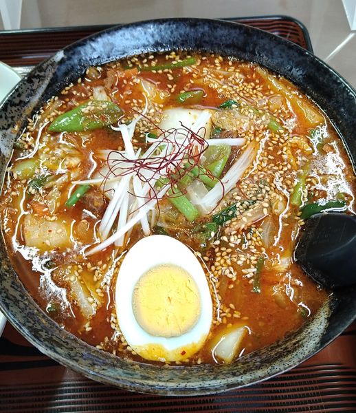 「カルビ麺(小ライス付き)」@たつみや食堂の写真