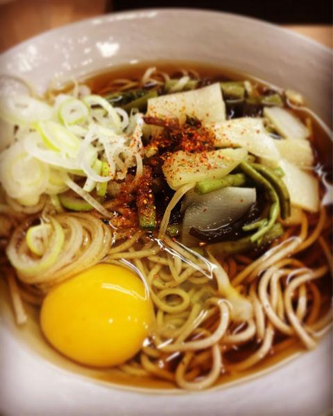 「山菜そば」@清流そば 国分寺店の写真