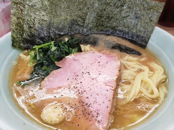 「ラーメン海苔増し」@横浜ラーメン 武蔵家 明大前店の写真