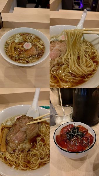 「『煮干し中華そば(背脂普通)+づけ丼(¥800+300)』」@中華そば カゼノウタの写真