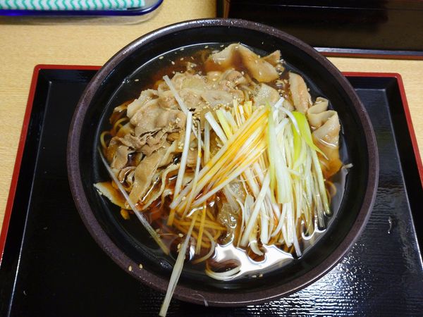 「辛ねぎ肉そば（590円）＋味付けねぎ（100円）」@ゆで太郎 南大井店の写真