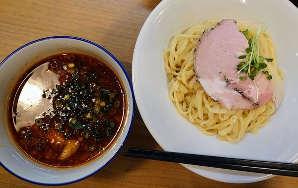 「鴨だし辛つけ麺（2辛）」@麺屋福丸の写真