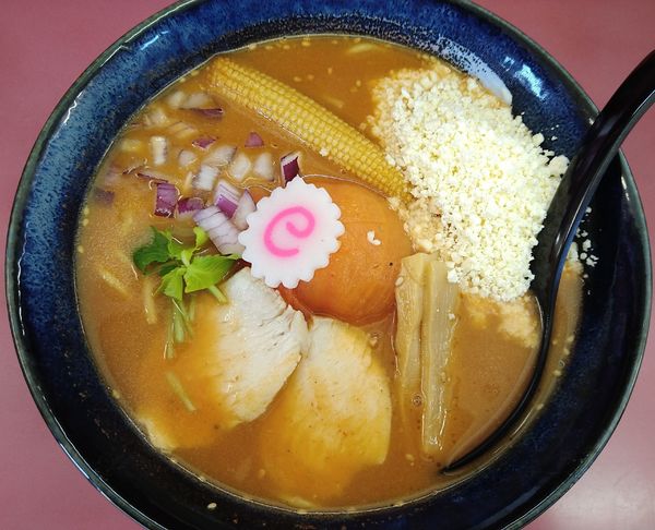 「チーズ入りトマト鶏白湯らーめん ￥750」@鶏PAITAN定食の写真