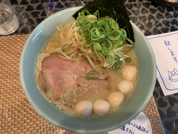「ネギラーメン830円、うずら5個120円」@真ラーメンたがわ!の写真