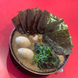 ラーメン味玉背脂トッピング