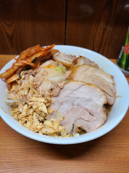 「小汁なし豚入り　タマネギキムチ」@ラーメン二郎 亀戸店の写真