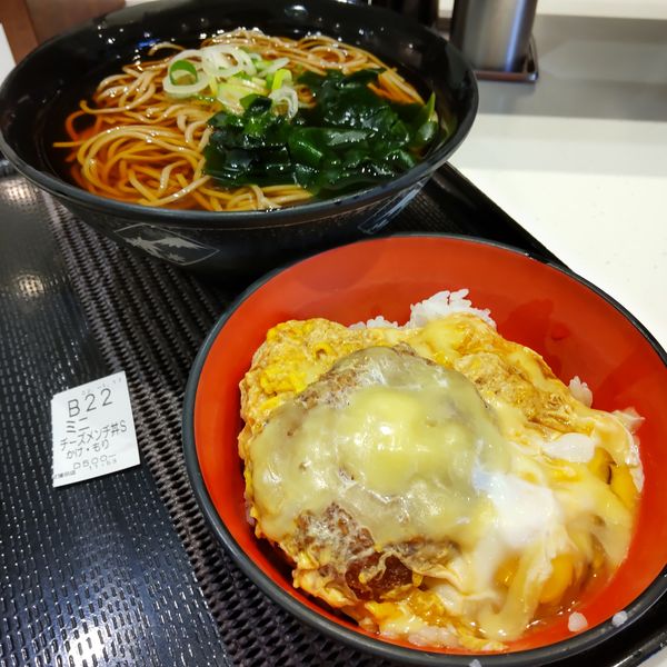 「【期間限定】ミニチーズメンチカツ丼セット（￥500）」@名代 富士そば 蒲田店の写真