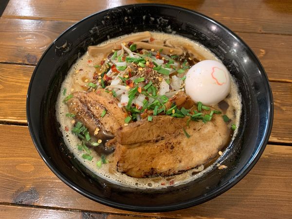 「桜玉はいから味噌+煮豚+ねぎ丼 ￥940+￥200+￥250」@麺処 はいからの写真
