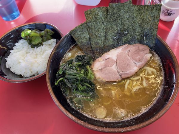 「家系味噌 並（ライス無料）」@横浜ラーメン 相馬家の写真