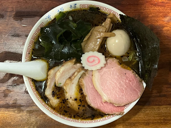 「特製中華そば+特製唐辛子(中辛)」@中華めん処 道頓堀の写真