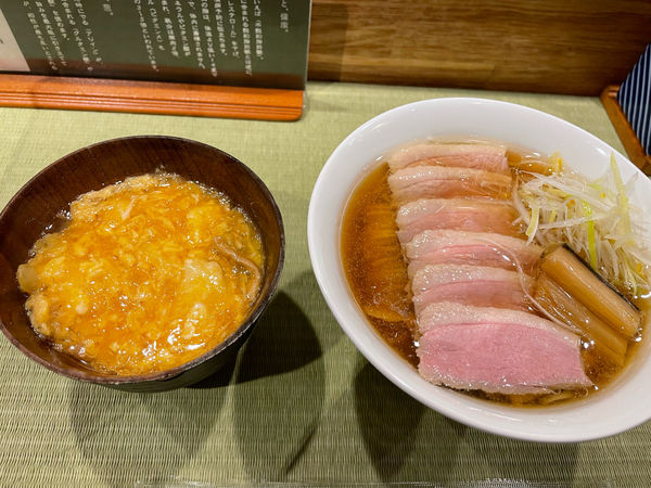 「鴨コンフィ麺・小親子丼」@らーめん 鴨to葱の写真