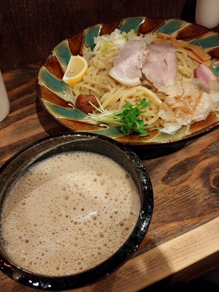 「つけ麺“泡”・塩煮豚トッピング」@西中島 光龍益の写真