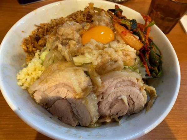 「汁なし＋ニラキムチ」@ラーメンBoo Boo太郎。の写真