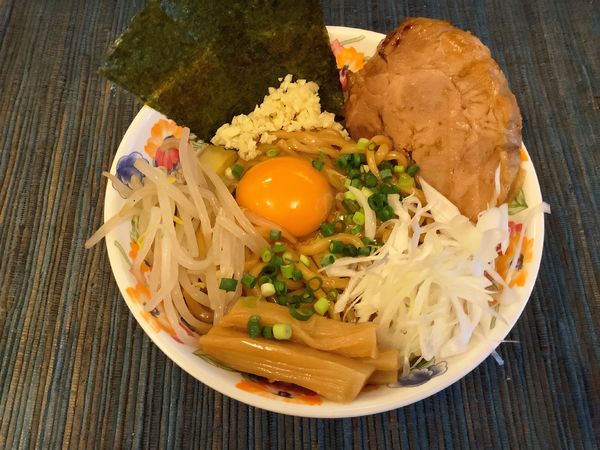 「あぶらそば 小盛り+台湾ミンチ丼 並」@立食い麺処 ハガめんの写真
